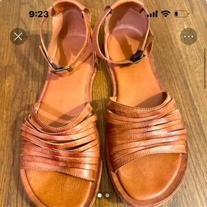 Bed Stu Brown Sandals with Ankle Strap
